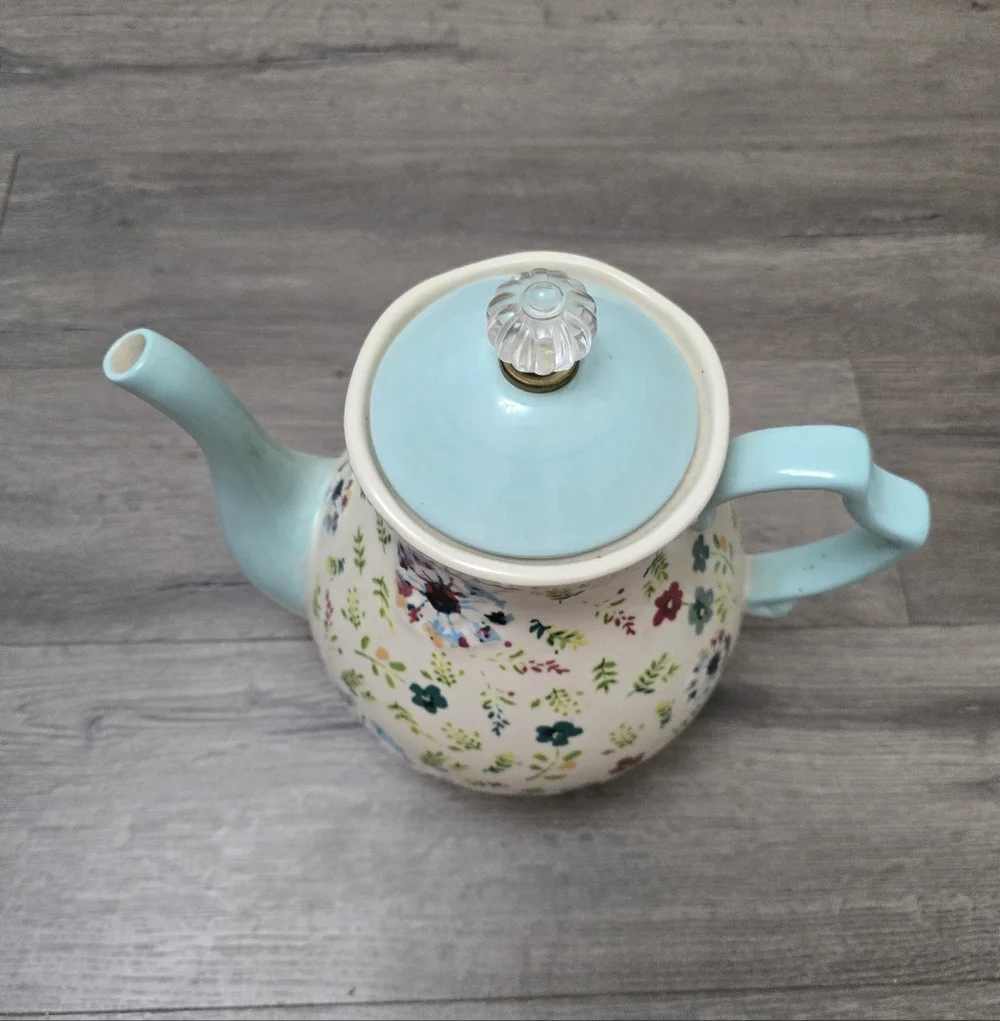 Pioneer Woman Kari 2.4 Qt Teapot With Lid Farmhouse Cottagecore Floral